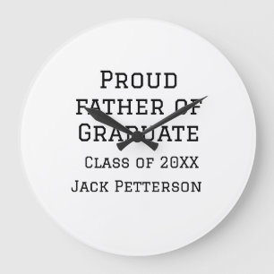 Grande Horloge Ronde Fier père de la classe de diplômés de 20XX ajouter