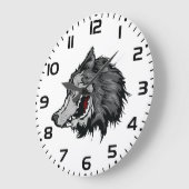 Grande Horloge Ronde Fierce Wolf Head Bold Wild Animal (Angle)
