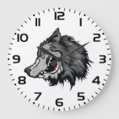 Grande Horloge Ronde Fierce Wolf Head Bold Wild Animal (Recto)