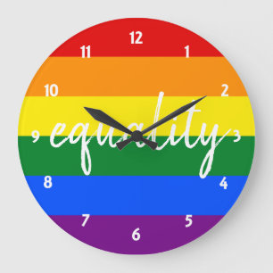 Grande Horloge Ronde Fierté arc-en-ciel