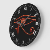Grande Horloge Ronde Fiery Eye of Horus Roman Numeral Clock (Angle)