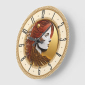 Grande Horloge Ronde fille Art déco (Angle)