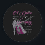 Grande Horloge Ronde Fille de Birthday | A Queen Ce que Born En Janvier<br><div class="desc">Fille de Birthday | A Queen Ce que Born En Janvier</div>