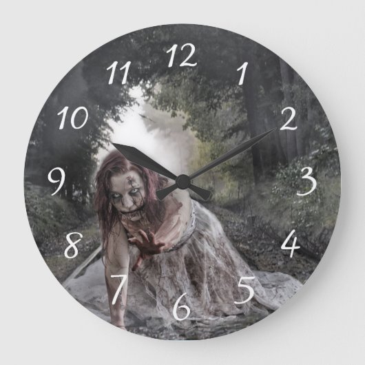Grande Horloge Ronde Fille fraîche de zombi (Recto)