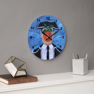 Grande Horloge Ronde Fils de Matador Peinture d'Alfred Fox