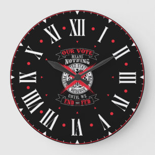 Grande Horloge Ronde Fin De La Fed Notre Vote Numéros Romains