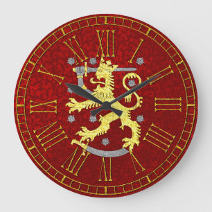 Grande Horloge Ronde Finland Red Rococo
