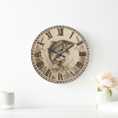 Grande Horloge Ronde Fish Wall Clock (Maison)