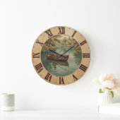 Grande Horloge Ronde Fishing Lake- Wall Clock (Maison)