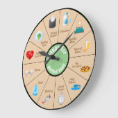Grande Horloge Ronde Fitness Corps Sain (Angle)