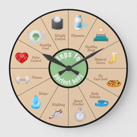 Grande Horloge Ronde Fitness Corps Sain (Recto)