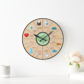Grande Horloge Ronde Fitness Corps Sain (Maison)