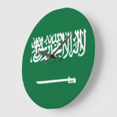 Grande Horloge Ronde Flag d'Arabie saoudite (Angle)