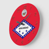 Grande Horloge Ronde Flag de l'Arkansas (Angle)