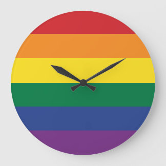 Grande Horloge Ronde Flag de Rainbow
