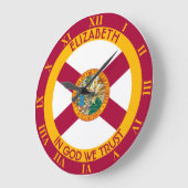 Grande Horloge Ronde Flag personnel de Floride (Angle)