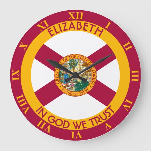 Grande Horloge Ronde Flag personnel de Floride (Recto)
