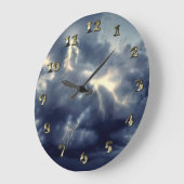 Grande Horloge Ronde Flambeaux pendant l'orage (Angle)