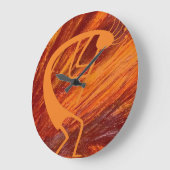 Grande Horloge Ronde Flaming Kokopelli (Angle)