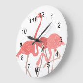 Grande Horloge Ronde Flamingo Trio (Angle)
