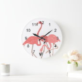 Grande Horloge Ronde Flamingo Trio (Maison)