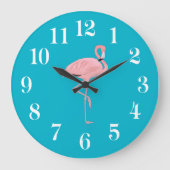 Grande Horloge Ronde Flamingo Wall Clock (Recto)