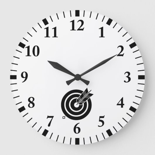 Grande Horloge Ronde Flèche sur une cible ronde (Recto)