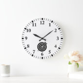 Grande Horloge Ronde Flèche sur une cible ronde (Maison)