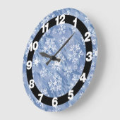 Grande Horloge Ronde Flèches blanches (Angle)