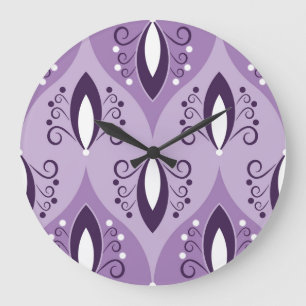Grande Horloge Ronde Flèches Vintage géométrique Art sans fil