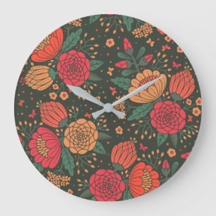 Grande Horloge Ronde fleur
