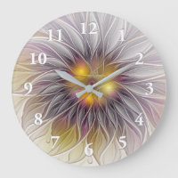 Fleur colorée lumineuse, fractale moderne abstrait
