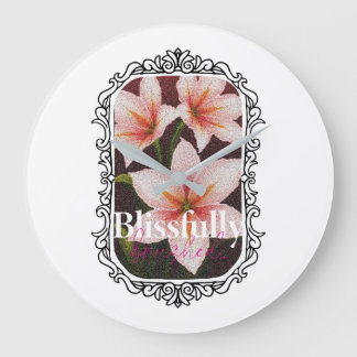 Grande Horloge Ronde Fleur d'araignée