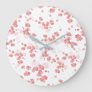 Grande Horloge Ronde Fleur de Cerisier 2