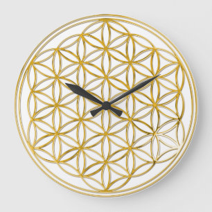 Grande Horloge Ronde FLEUR DE LA VIE - or