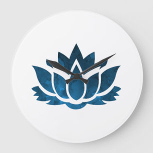 Grande Horloge Ronde Fleur de Lotus