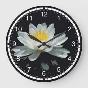 Grande Horloge Ronde Fleur de Lotus (nénuphar)