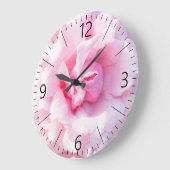 Grande Horloge Ronde Fleur de rose rose (Angle)