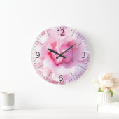 Grande Horloge Ronde Fleur de rose rose (Maison)