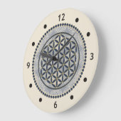 Grande Horloge Ronde Fleur de vie / Blume des Lebens - Button IX (Angle)