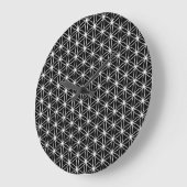 Grande Horloge Ronde Fleur De Vie Géométrie Sacrée (Angle)