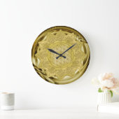 Grande Horloge Ronde Fleur De Vie - Indien Mandala 4 (Maison)
