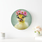 Grande Horloge Ronde Fleur Ducky (Maison)