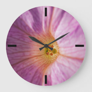 Grande Horloge Ronde Fleur magenta