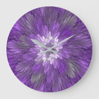 Fleur psychédélique violette Abstraite Fractal Art
