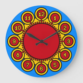 Grande Horloge Ronde Fleur solaire d'agitations