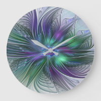 Fleur vert violet Art Abstrait moderne Fractal