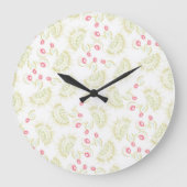 Grande Horloge Ronde Fleurs cactus (Recto)