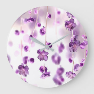 Grande Horloge Ronde Fleurs de cerisier
