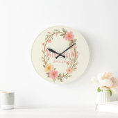 Grande Horloge Ronde Fleurs de mellow (Maison)
